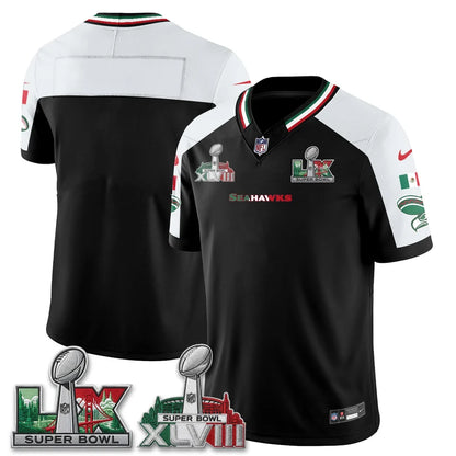 Seattle Seahawks Mexico Edition Vapor Jersey - Stitched