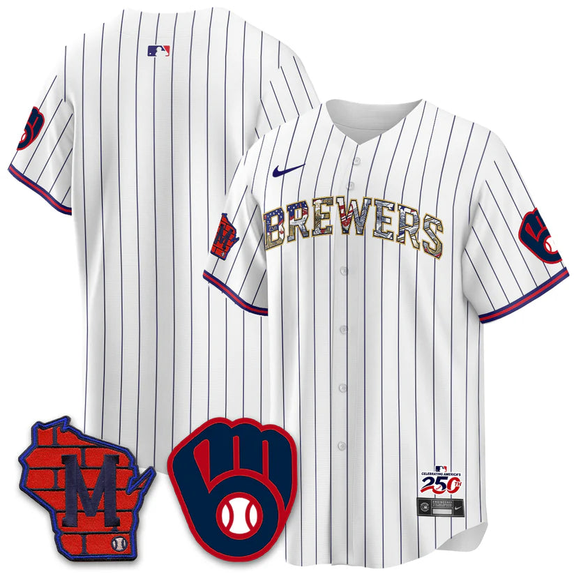 Milwaukee Brewers 2026 Independence Day USA Vapor Limited Jersey - Stitched