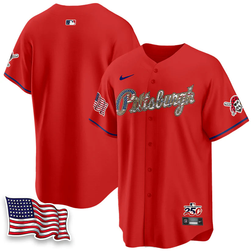 Pittsburgh Pirates 2026 Independence Day USA Vapor Limited Jersey - Stitched