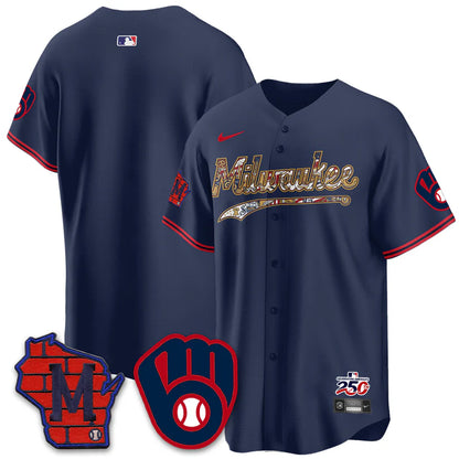 Milwaukee Brewers 2026 Independence Day USA Vapor Limited Jersey - Stitched