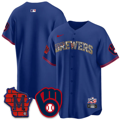 Milwaukee Brewers 2026 Independence Day USA Vapor Limited Jersey - Stitched