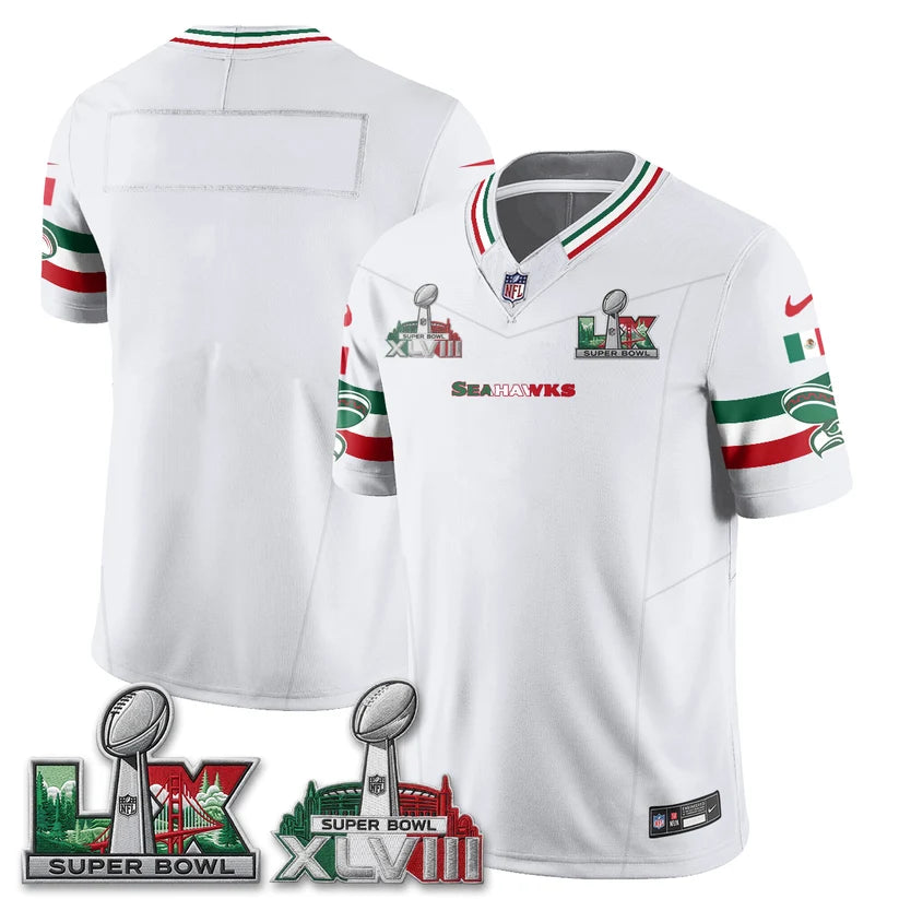 Seattle Seahawks Mexico Edition Vapor Jersey - Stitched