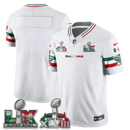 Seattle Seahawks Mexico Edition Vapor Jersey - Stitched