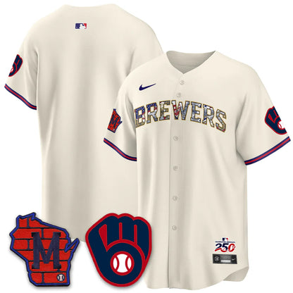 Milwaukee Brewers 2026 Independence Day USA Vapor Limited Jersey - Stitched