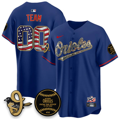 Baltimore Orioles 2026 Independence Day USA Vapor Limited Jersey - Stitched