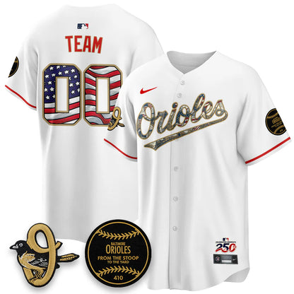 Baltimore Orioles 2026 Independence Day USA Vapor Limited Jersey - Stitched
