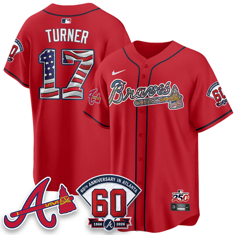Atlanta Braves 2026 Independence Day USA Vapor Limited Jersey - Stitched