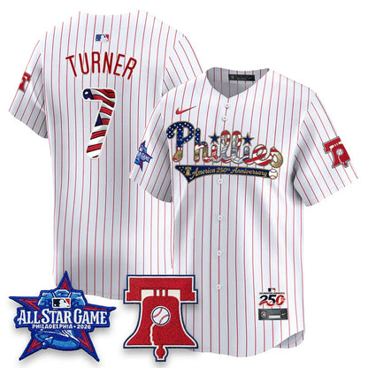 2026 USA 250 Independence Day Pinstripe Jersey - Stitched