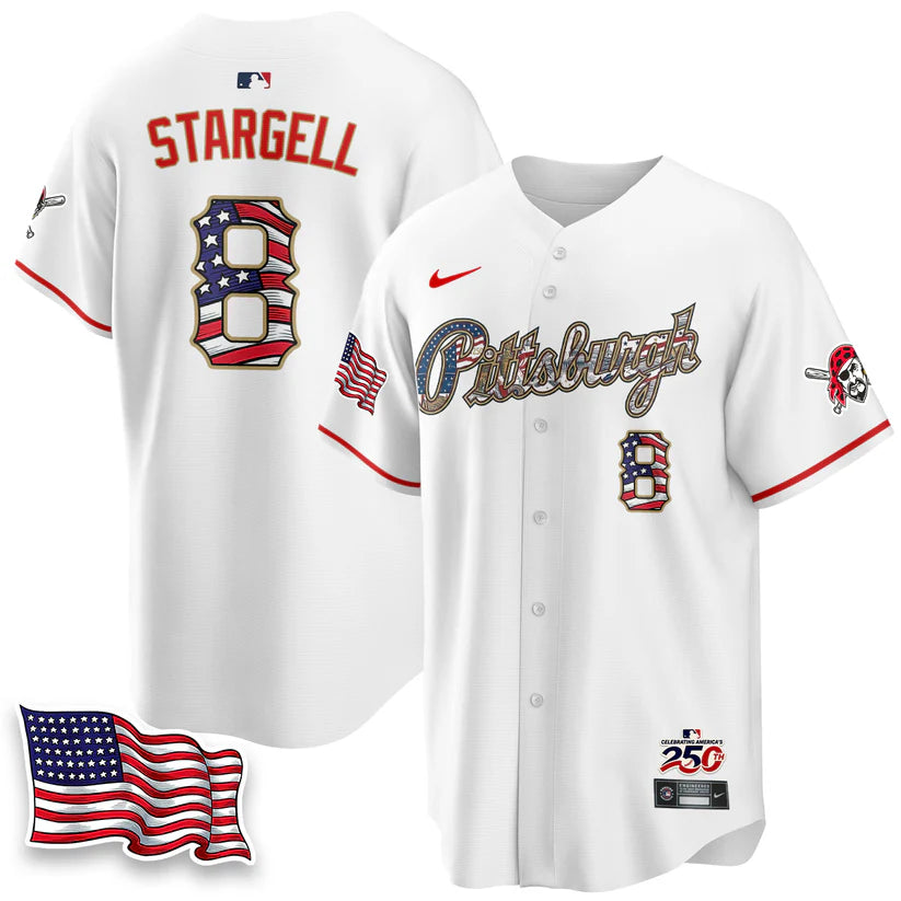 Pittsburgh Pirates 2026 Independence Day USA Vapor Limited Jersey - Stitched