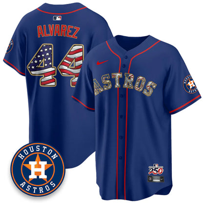 Houston Astros 2026 Independence Day USA Vapor Limited Jersey - Stitched
