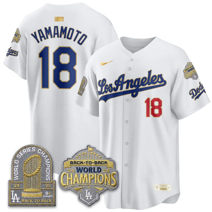 LAD Gold Collection Vapor Limited Jersey - 9x & B2B Champs - Stitched