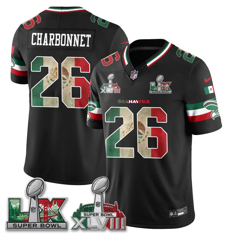 Seattle Seahawks Mexico Edition Vapor Jersey - Stitched