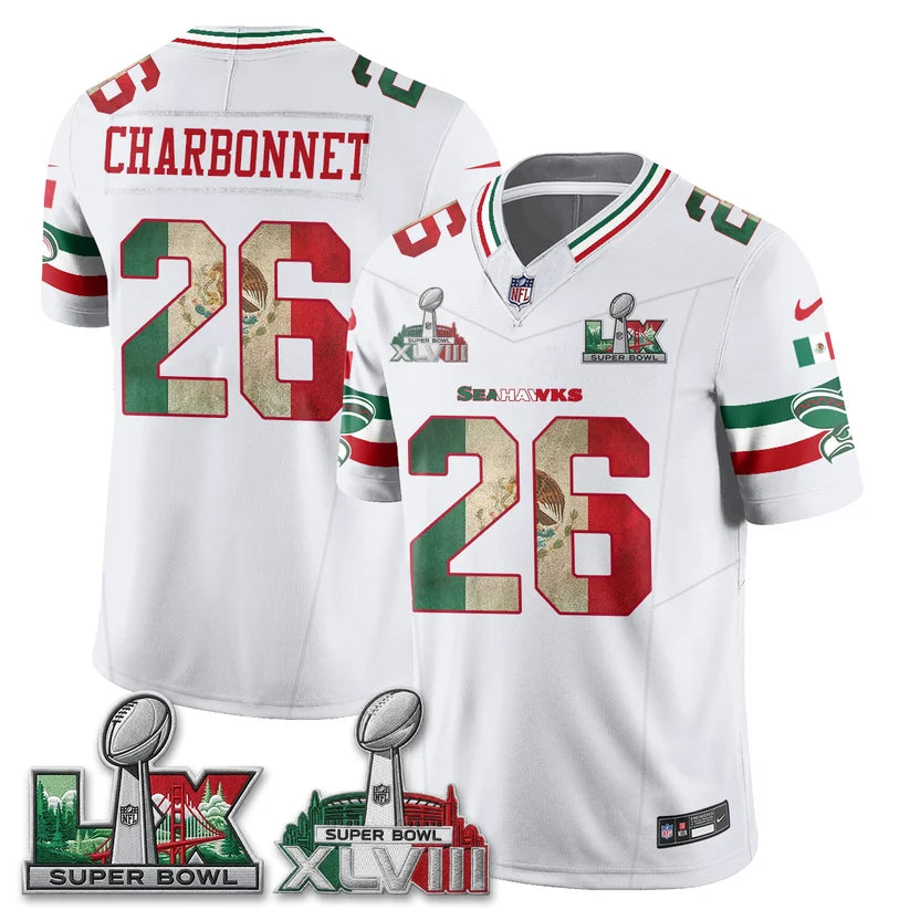 Seattle Seahawks Mexico Edition Vapor Jersey - Stitched