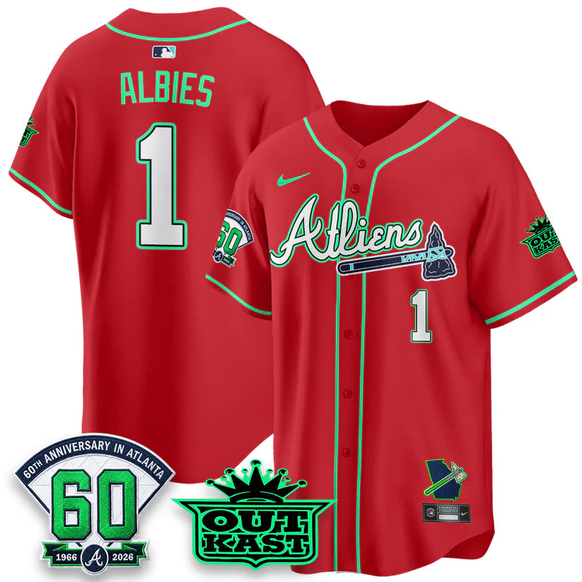 Atlanta Braves x Atliens Cool Base Galaxy Version Jersey - Stitched