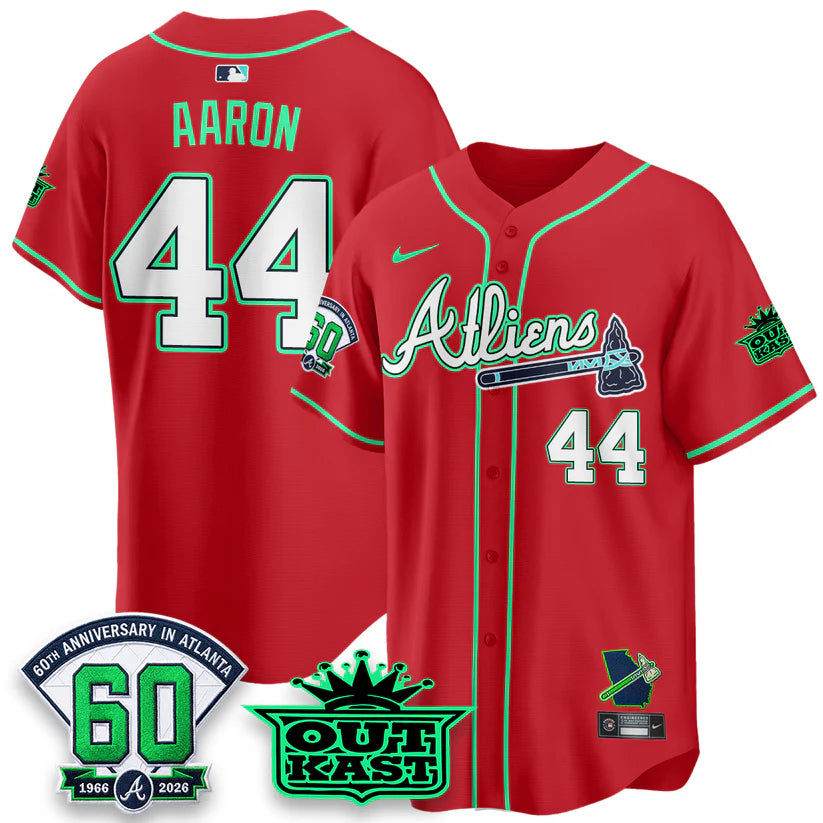 Atlanta Braves x Atliens Cool Base Galaxy Version Jersey - Stitched