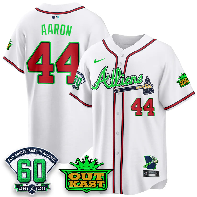 Atlanta Braves x Atliens Cool Base Galaxy Version Jersey - Stitched