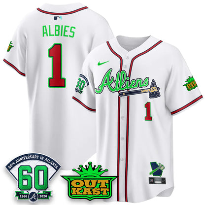 Atlanta Braves x Atliens Cool Base Galaxy Version Jersey - Stitched