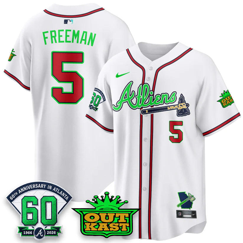 Atlanta Braves x Atliens Cool Base Galaxy Version Jersey - Stitched